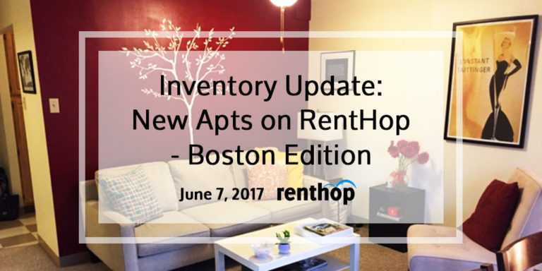 Inventory Update: New Apartments on RentHop – Boston | 6.7.2017
