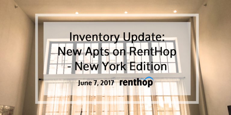 Inventory Update: New Apartments on RentHop – New York | 6.7.2017