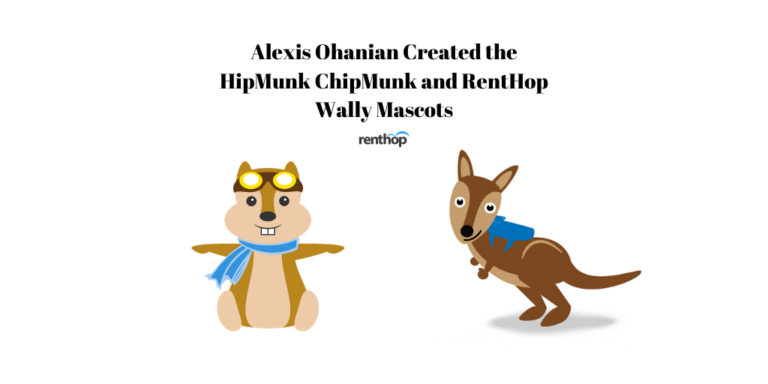 Alexis Ohanian Created the HipMunk ChipMunk and RentHop Wally Mascots