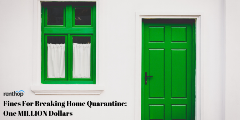 Fines For Breaking Home Quarantine:  One MILLION Dollars