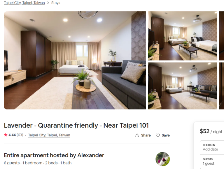 Taipei Cracks Down On Airbnb Quarantines