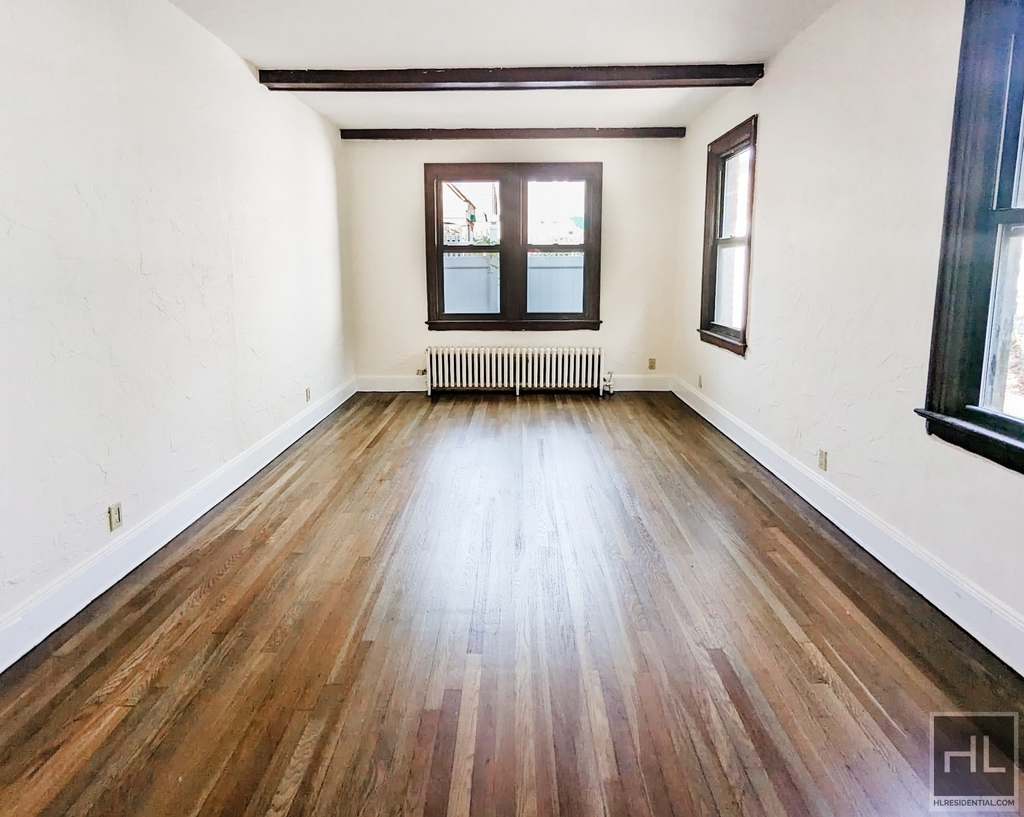 Room with dark wood accents