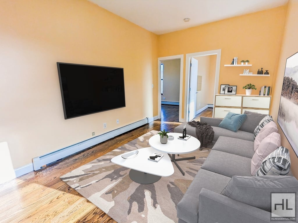 Manhattan living room with yellow walls