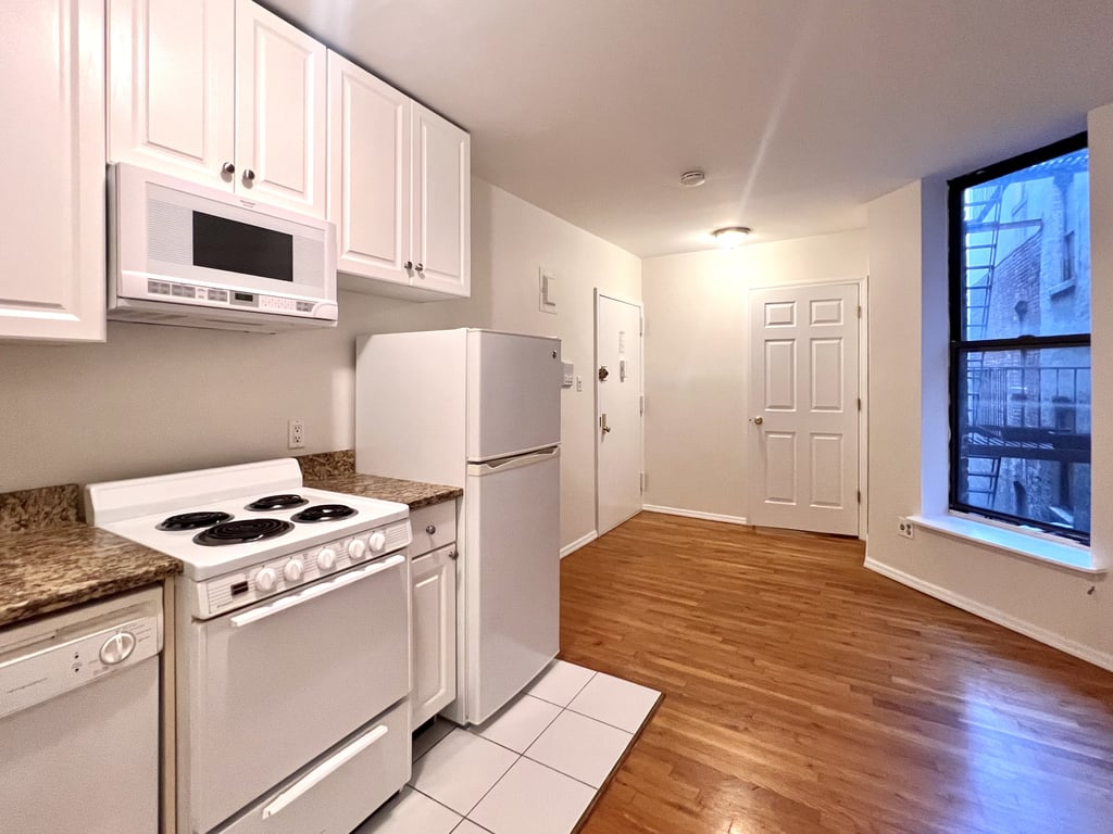 Manhattan kitchen with white appliances