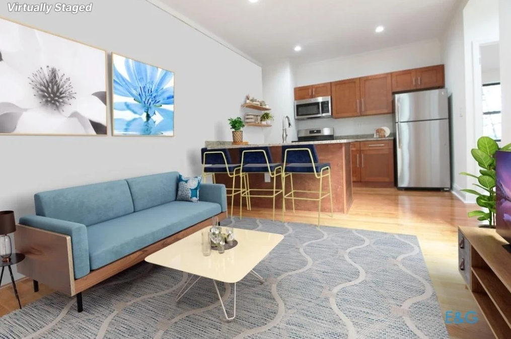 Manhattan living and kitchen space