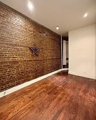 Exposed brick in Manhattan apartment