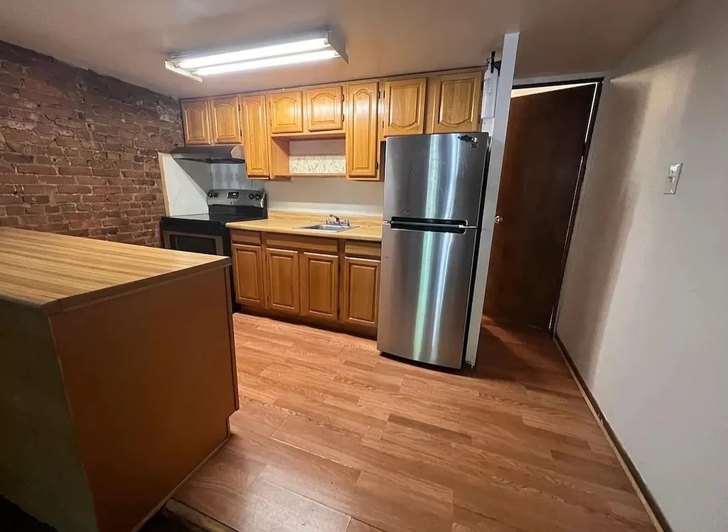 Kitchen in Brooklyn with stainless steel appliances