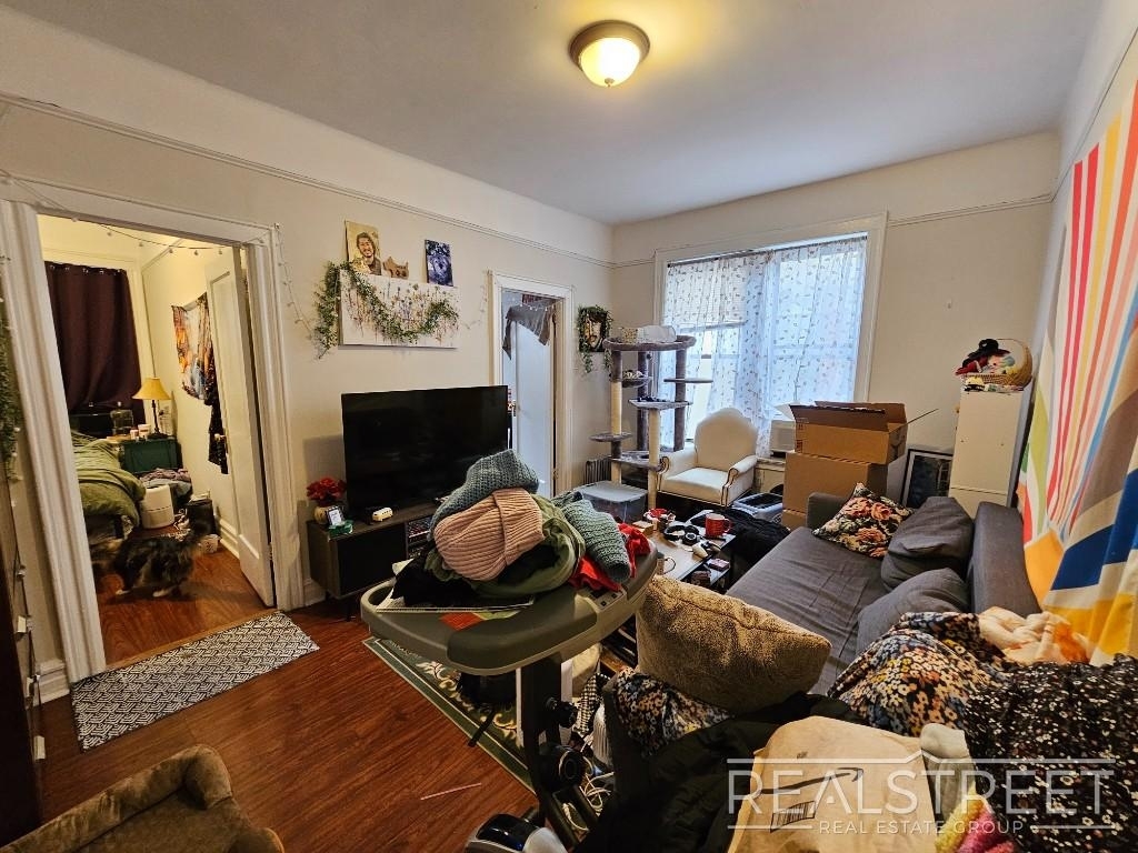 Brooklyn living room with a large window