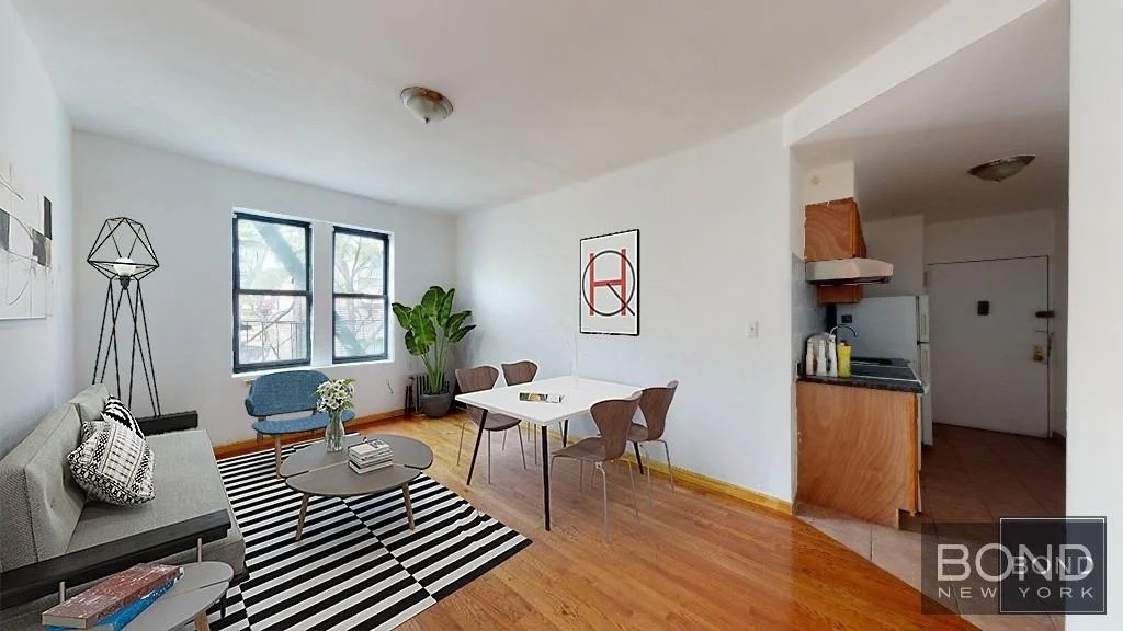Manhattan living room and kitchen