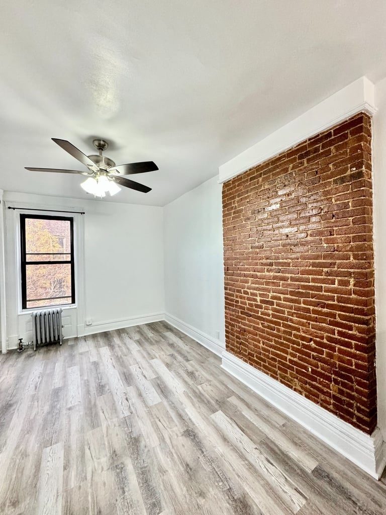 Manhattan living room with exposed brick
