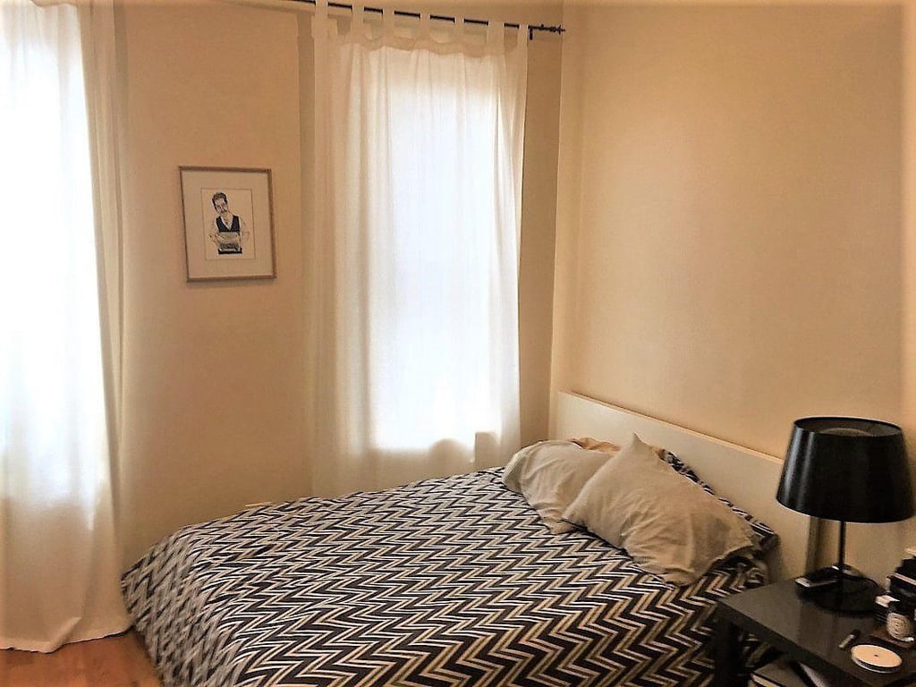 Brooklyn bedroom with two windows