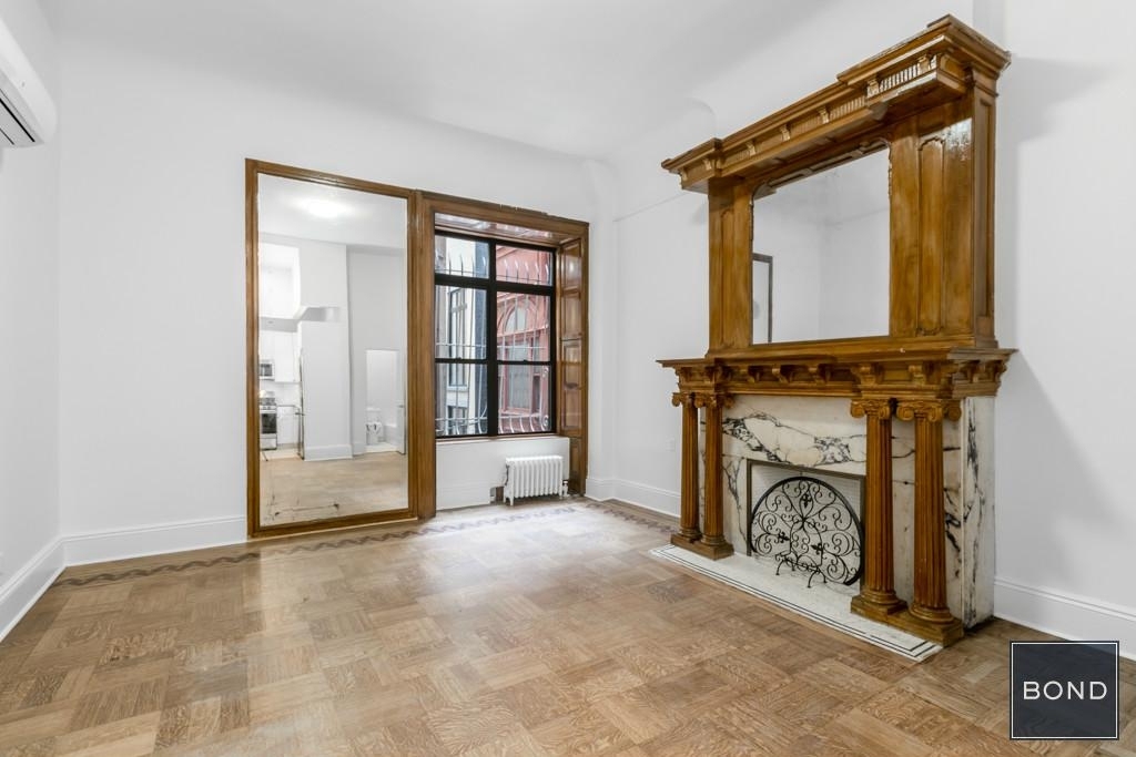 Ornate fireplace in apartment