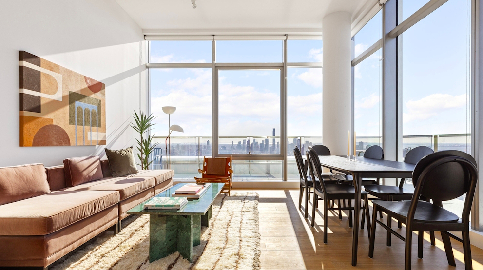 Penthouse apartment with bright rooms