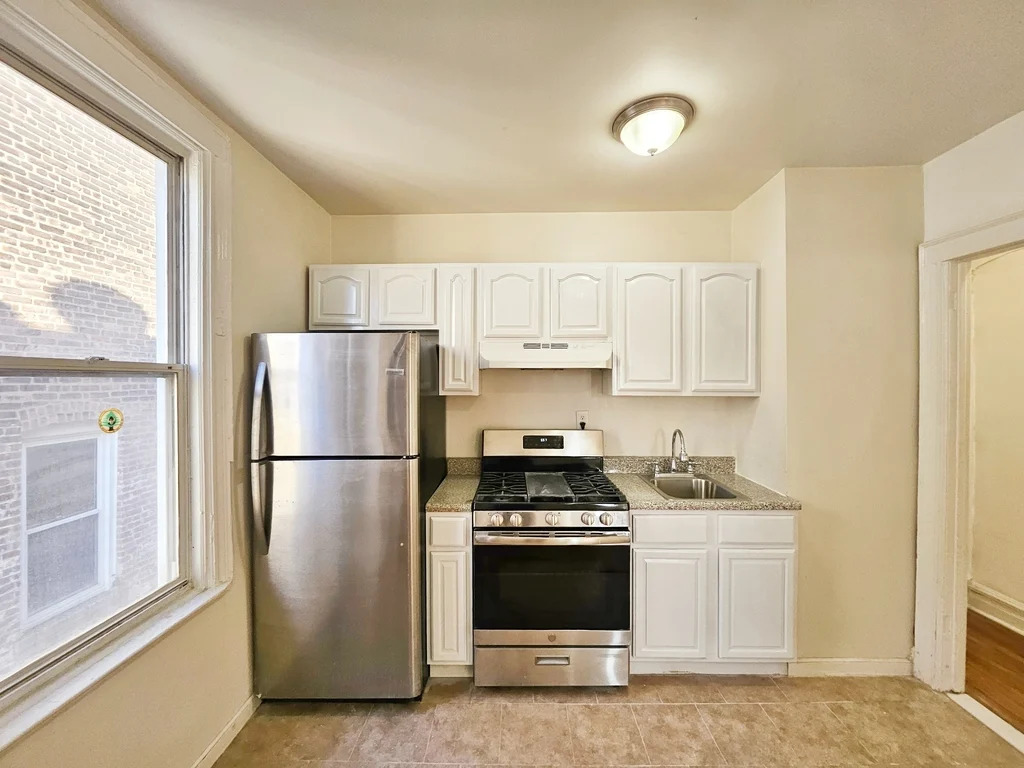 Brooklyn kitchen with natural light in April 2025