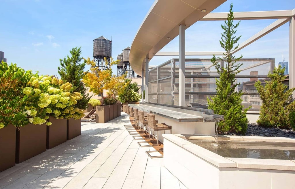 Communal terrace in Manhattan