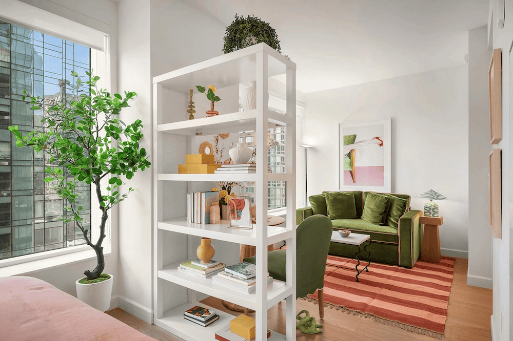 Hudson Yards one-bedroom apartment with plant in September 2025