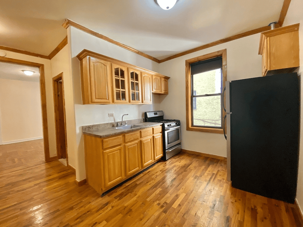 Open kitchen layout in Crown Heights in September 2025