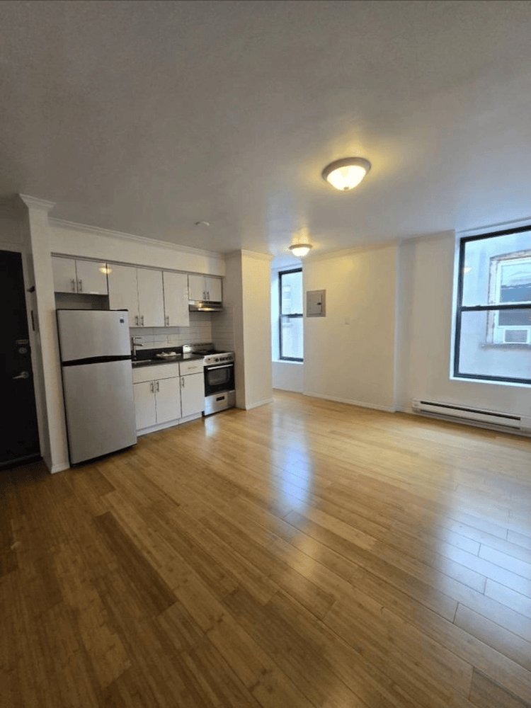 Crown Heights two bedroom apartment with open kitchen layout in January of 2026