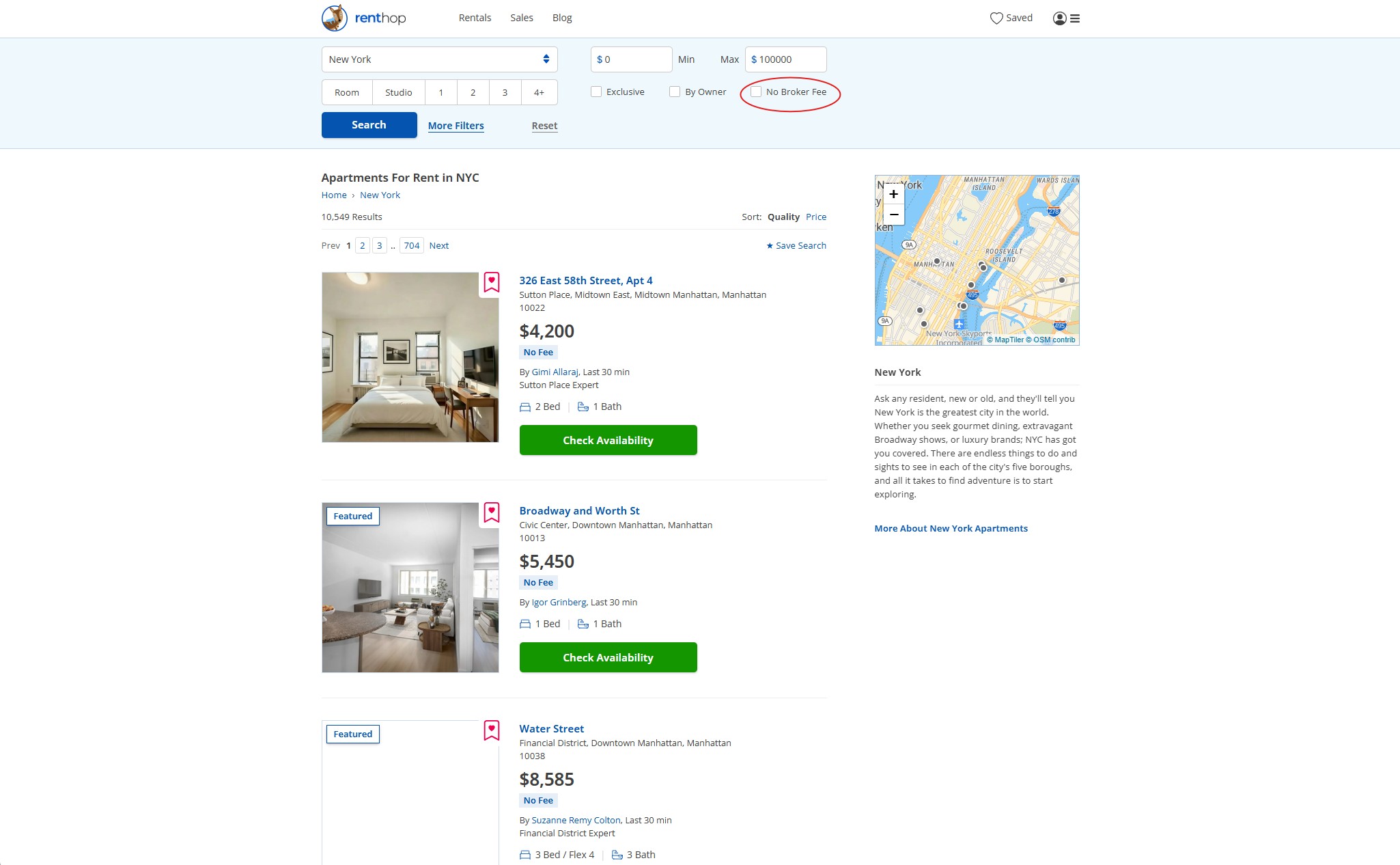 no broker fee