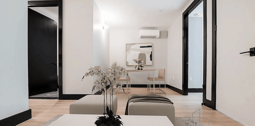 Flatbush unit with oversized windows in July of 2026
