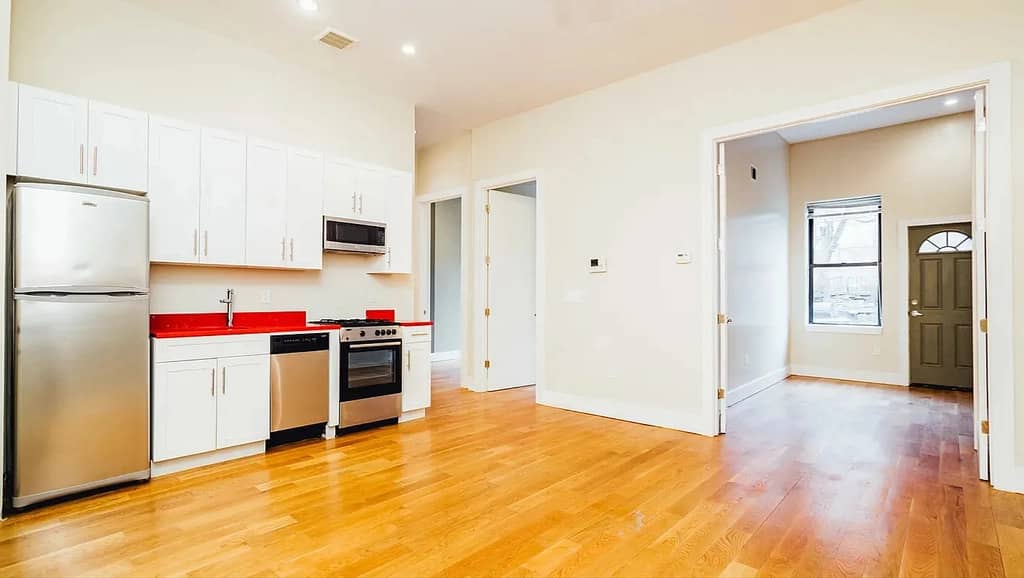 Bushwick apartment with shared backyard access in October of 2026