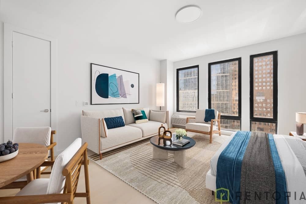 Downtown Brooklyn apartment with open floor plan in November of 2026