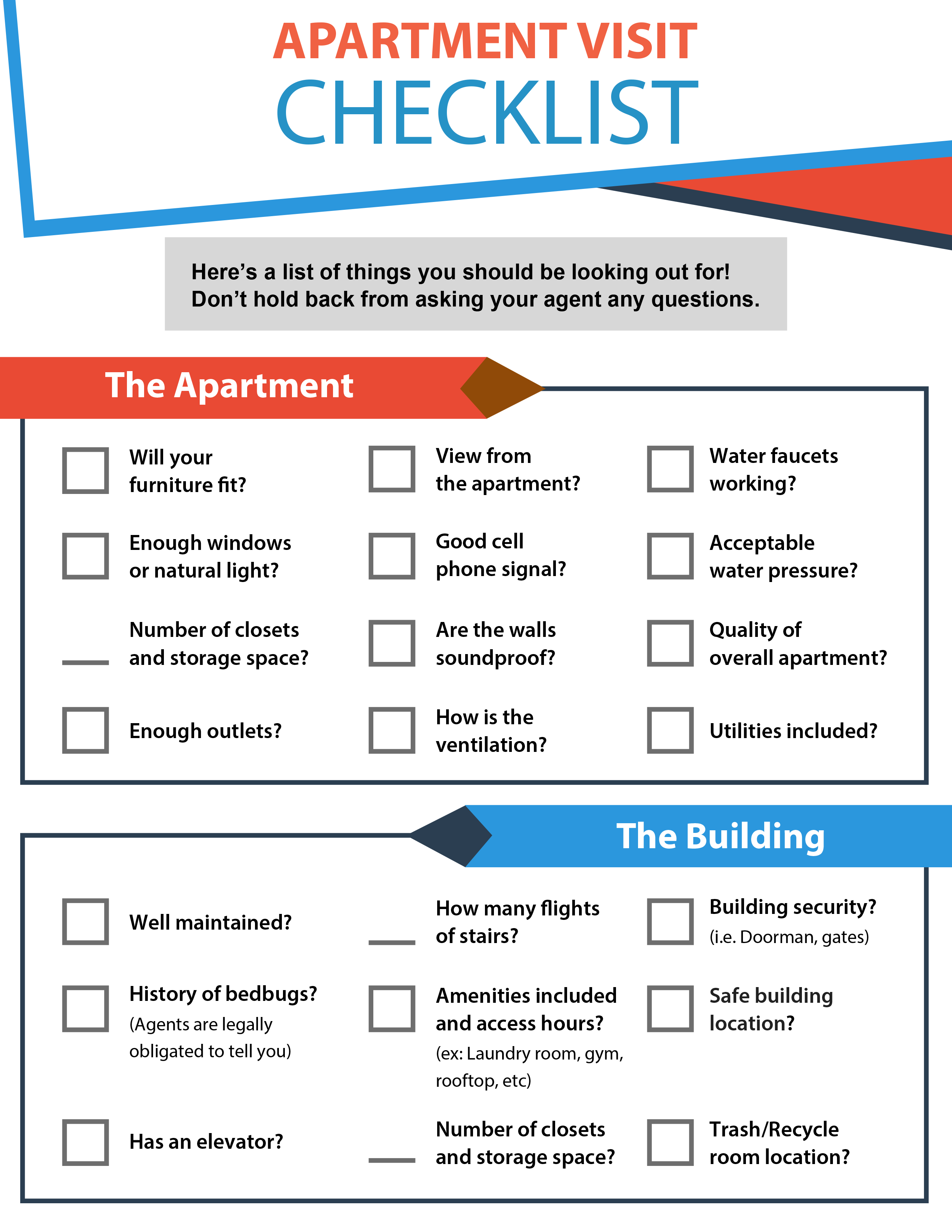 apartment tour questions to ask