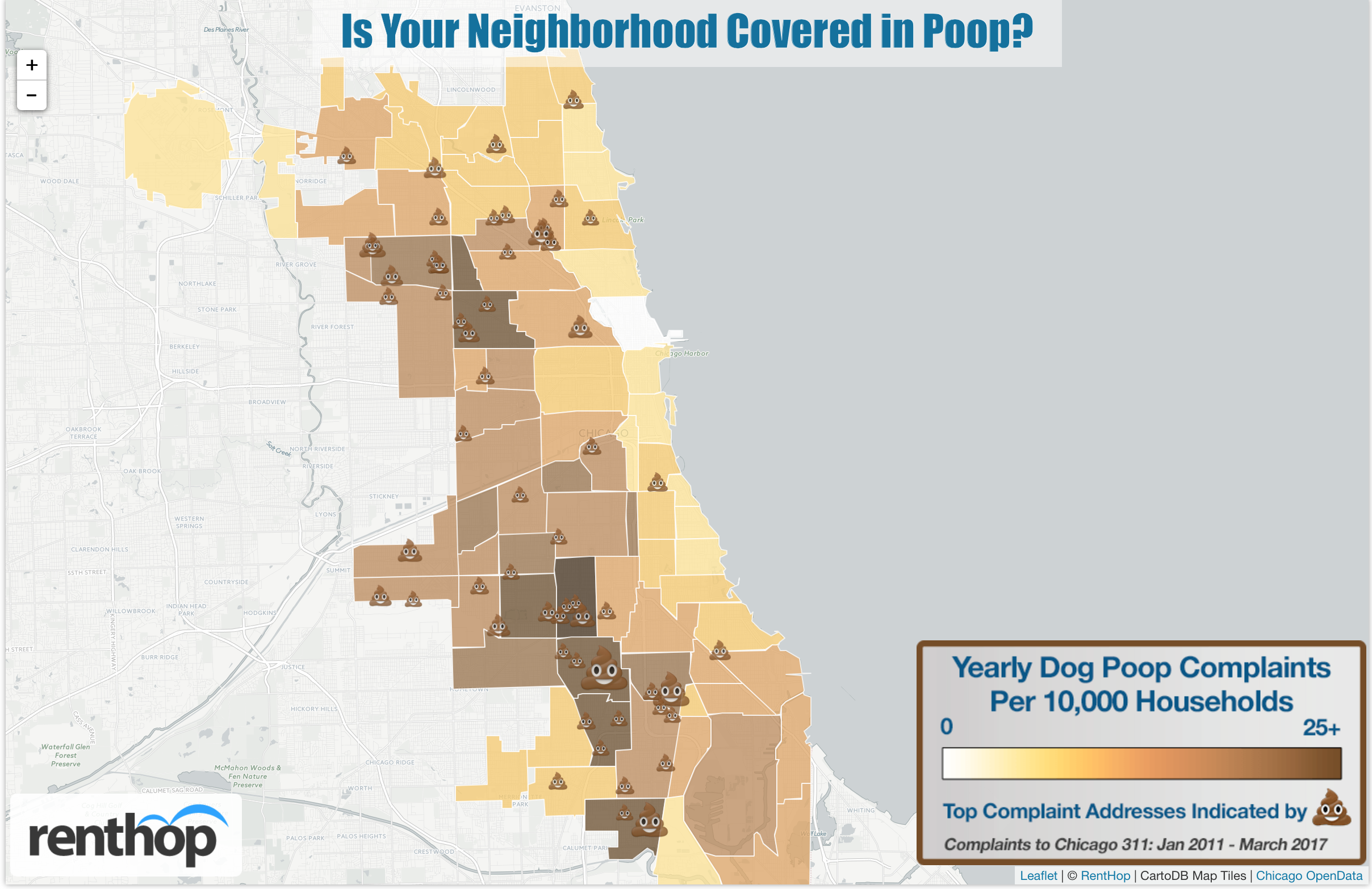 We Also Removed Duplicate Complaints So Repeated Same Day Callers Aboutthe Same Poop Won't Tilt The Data. Chicago's Dog Poop Problem The Worst Year So Far Renthop we also removed duplicate complaints so repeated same day callers aboutthe same poop won't tilt the data. chicago's dog poop problem the worst year so far renthop