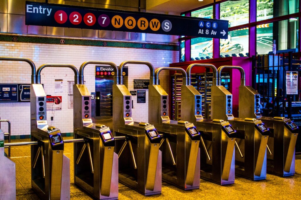 NYC Times Square Turnstiles