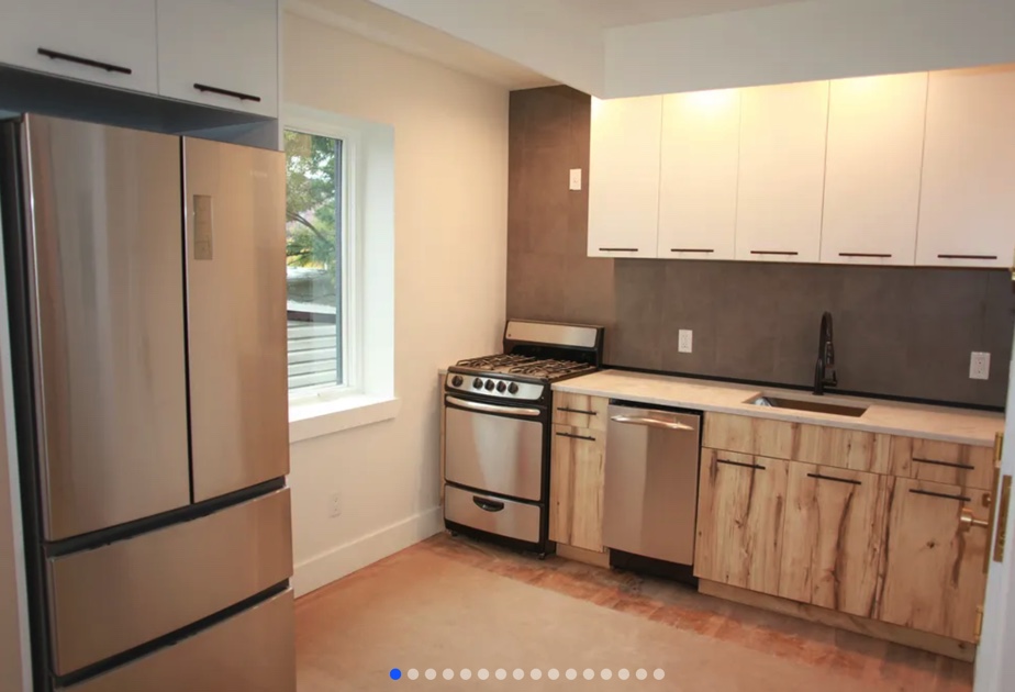 photo of an empty apartment kitchen