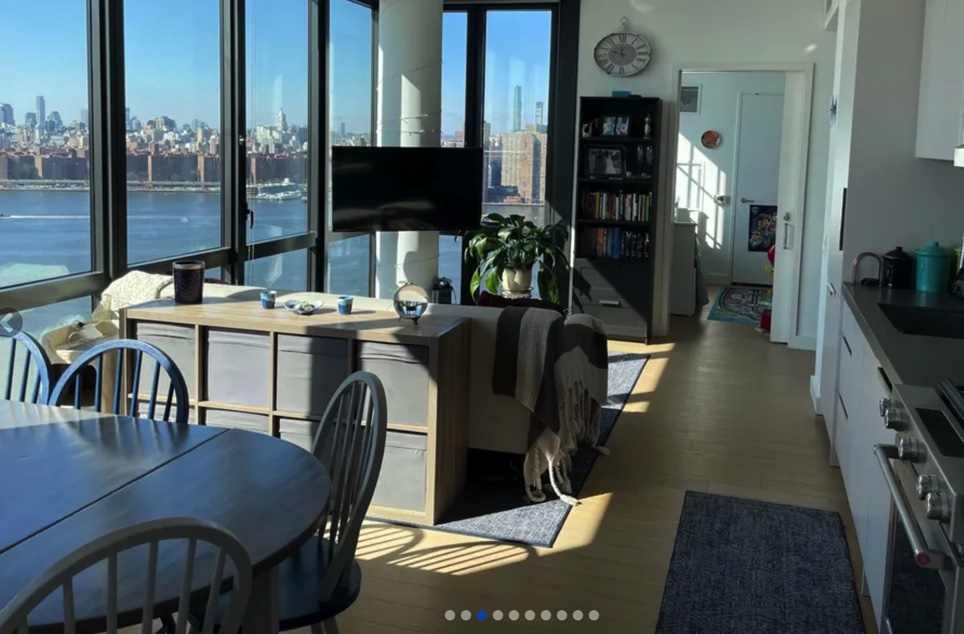 apartment photo of furnished living room and kitchen