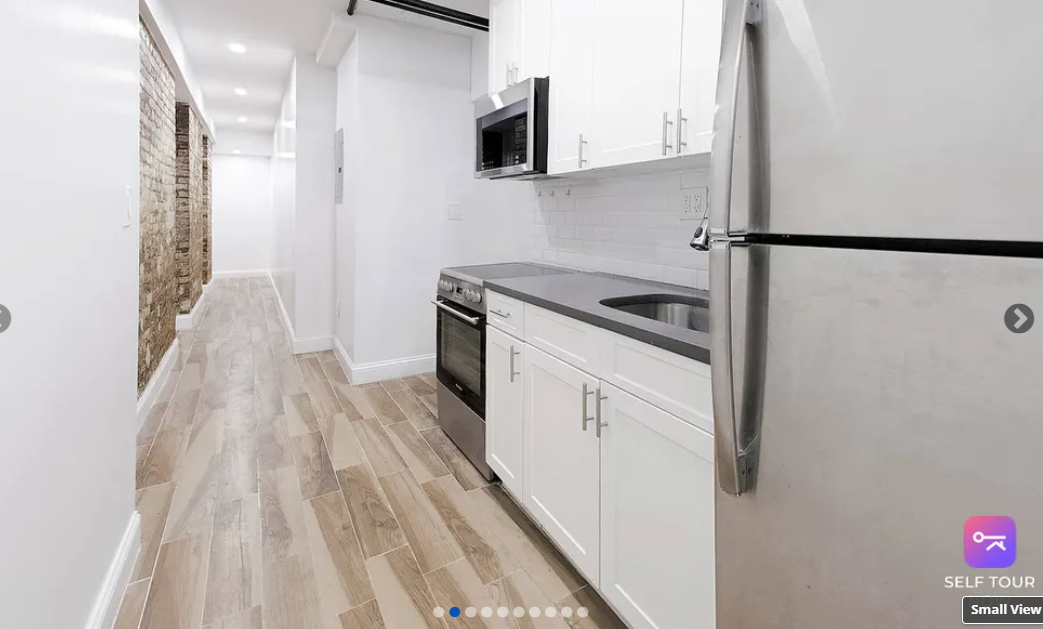 apartment photo of kitchen and hallway