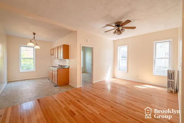 living room and kitchen