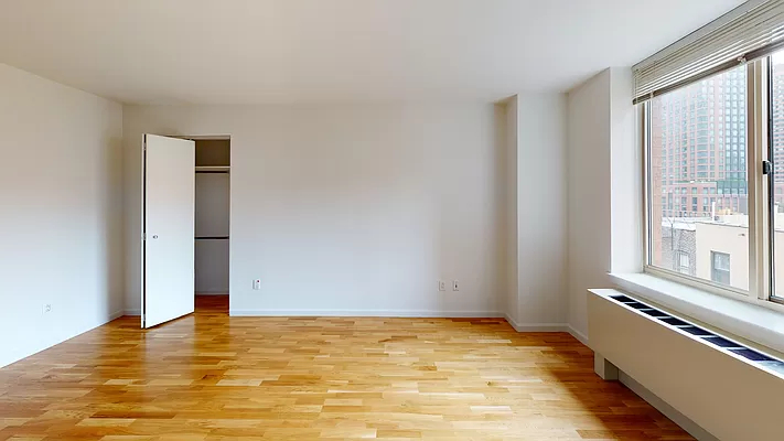 photo of large room with oversized window