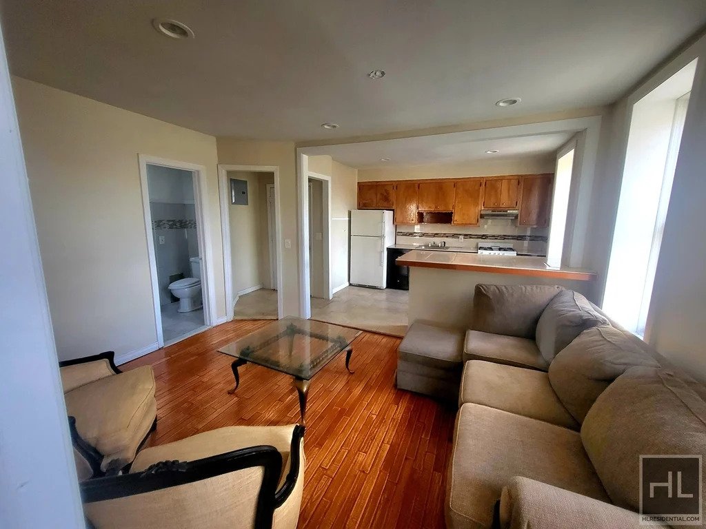 living room with open kitchen