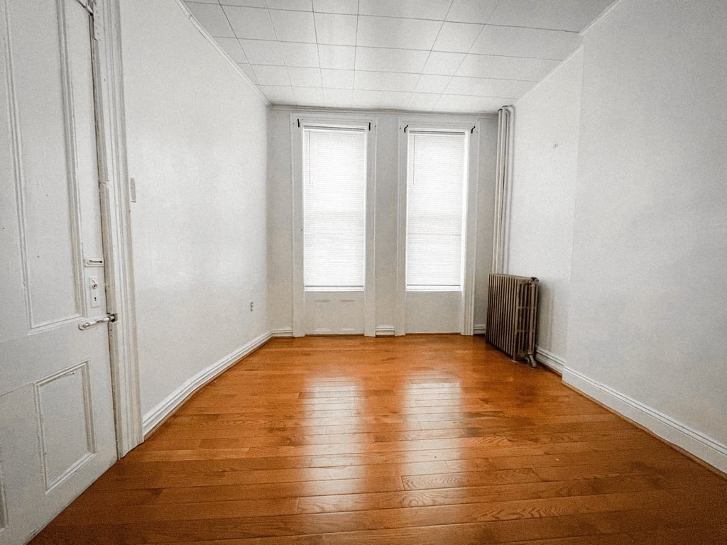Bright room with hardwood floors