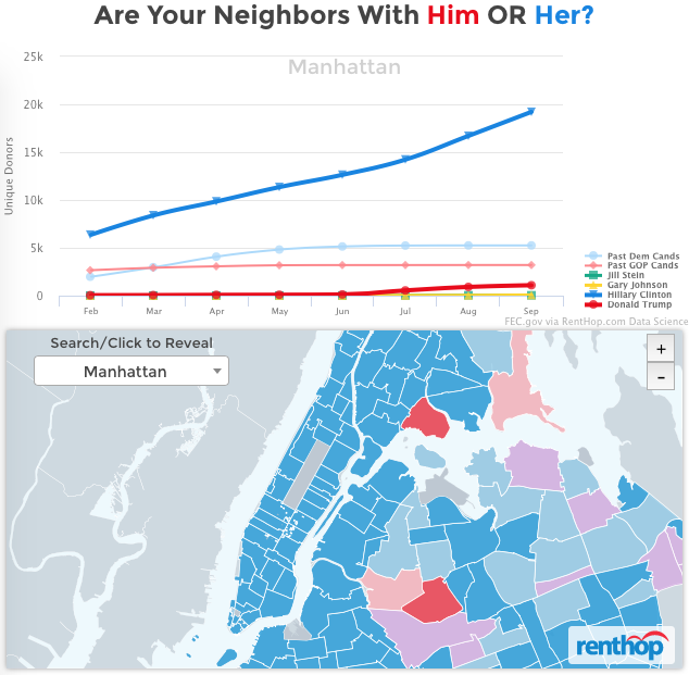 Trump Leads in Staten Island, Southwest Brooklyn – Clinton Ahead Overall