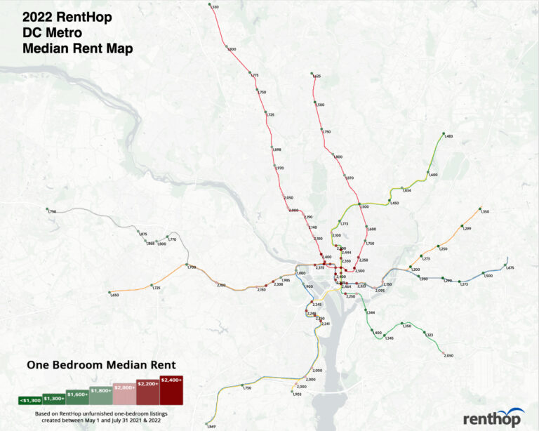 Two-Bedroom Rents Continue Increasing Across DC Metro Stops